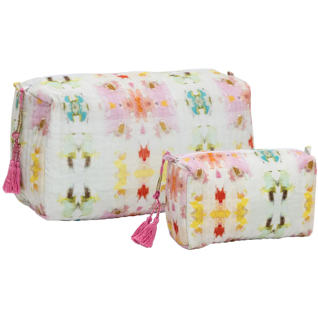 Laura Park Small Cosmetic Bag - Giverny- Diane James Home | Faux Floral Couture Handmade In The USA