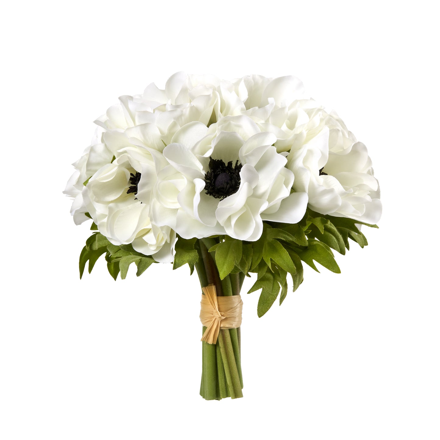 White Anemones in Siena Vase, Cream- Diane James Home | Faux Floral Couture Handmade In The USA