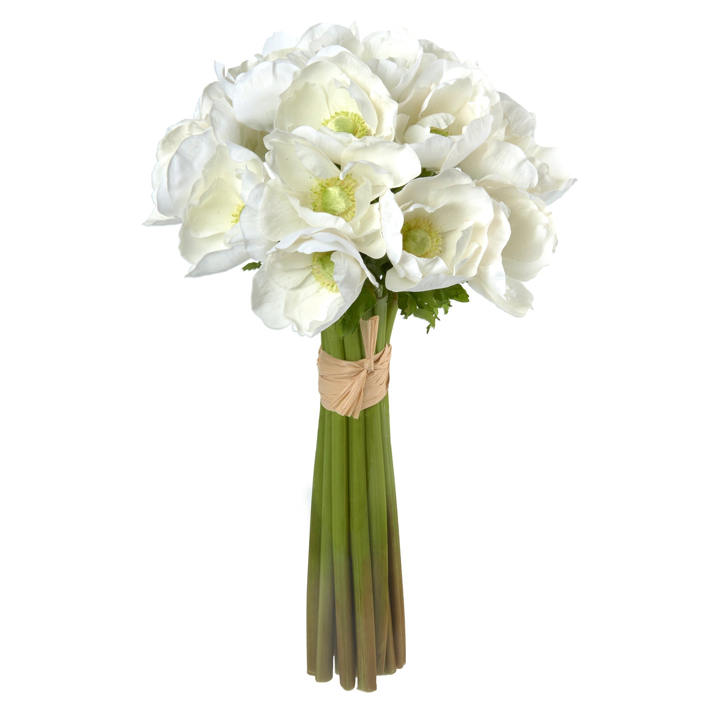 Hand-tied White Anemones Bouquet- Diane James Home | Faux Floral Couture Handmade In The USA