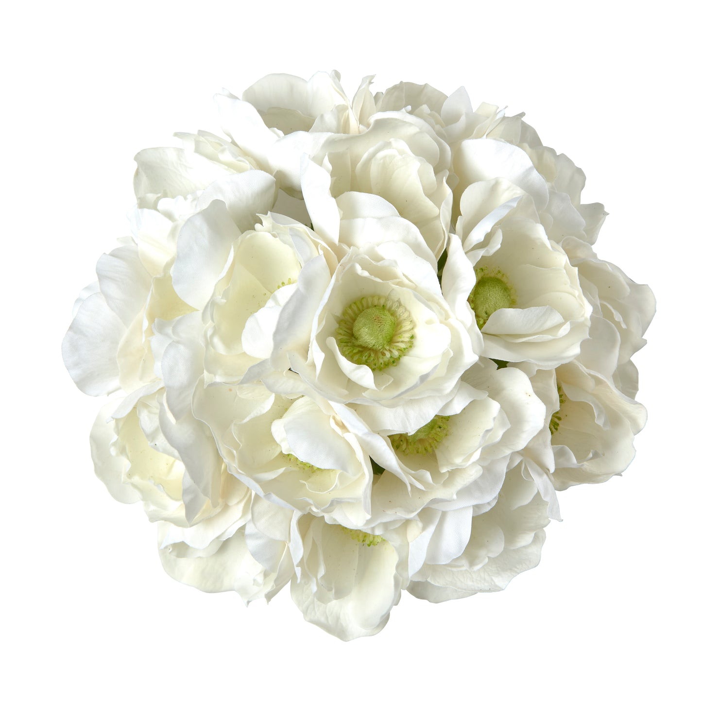 Hand-tied White Anemones Bouquet- Diane James Home | Faux Floral Couture Handmade In The USA