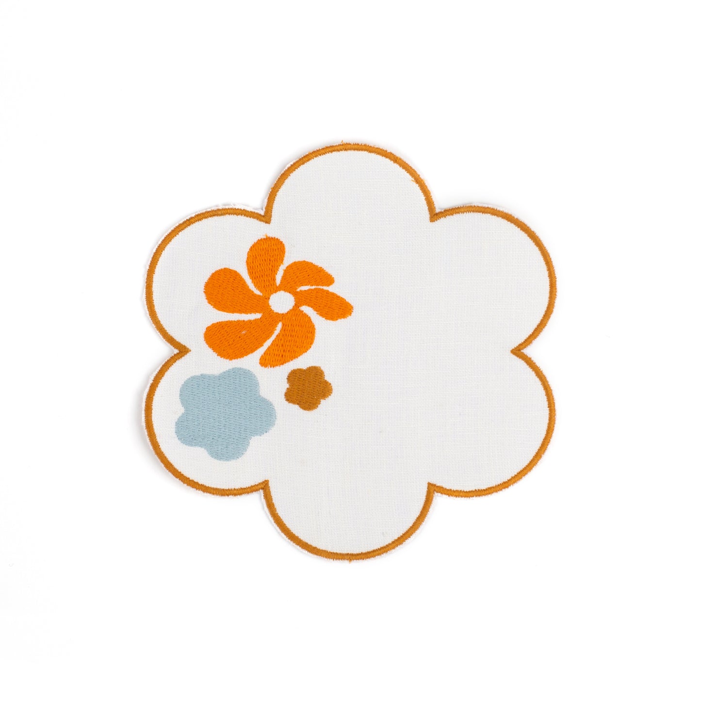 Misette Floral Embroidered Linen Coasters - Set of 4- Diane James Home | Faux Floral Couture Handmade In The USA