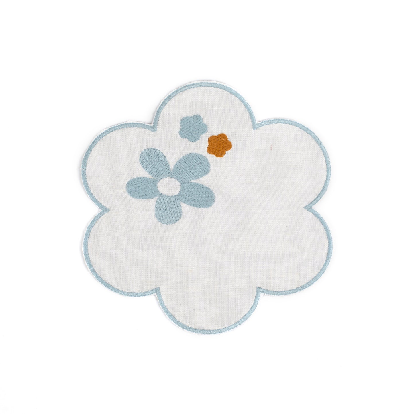 Misette Floral Embroidered Linen Coasters - Set of 4- Diane James Home | Faux Floral Couture Handmade In The USA