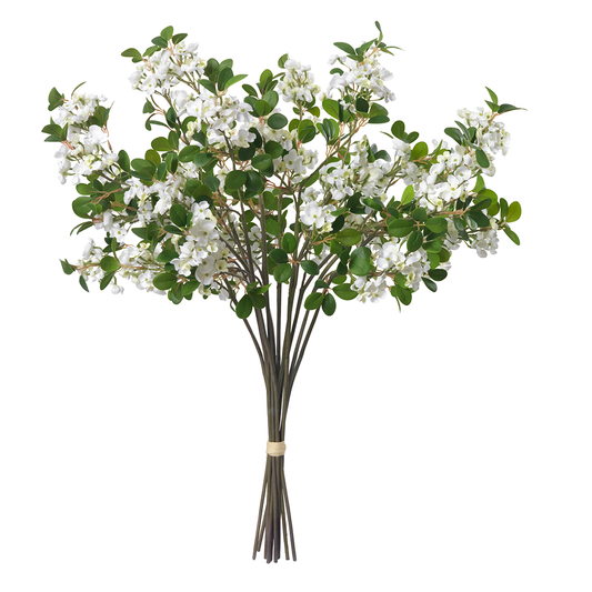 Hand-tied White Blossom Bouquet- Diane James Home | Faux Floral Couture Handmade In The USA