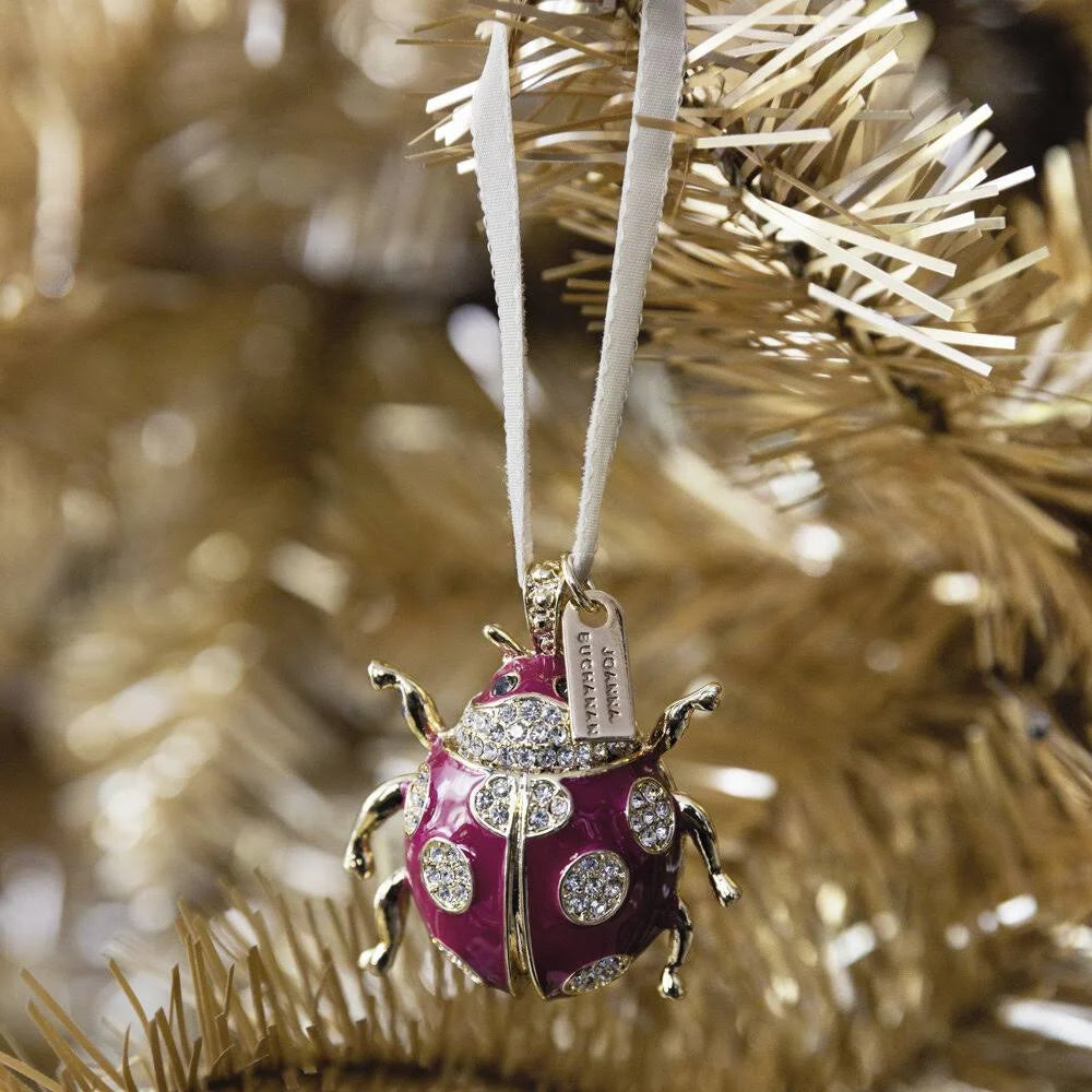 Joanna Buchanan Ladybug Ornament- Diane James Home | Faux Floral Couture Handmade In The USA