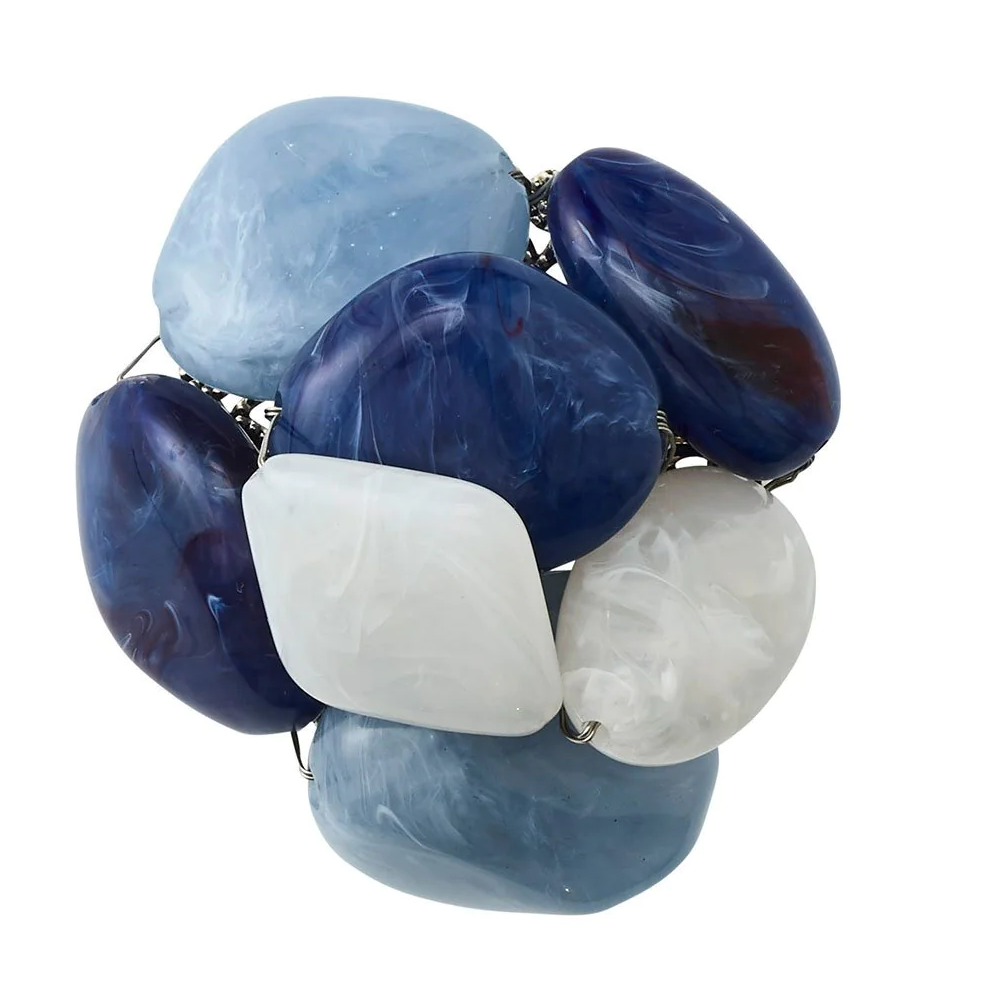 Kim Seybert Sea Stone Napkin Rings, Set of 4- Diane James Home | Faux Floral Couture Handmade In The USA