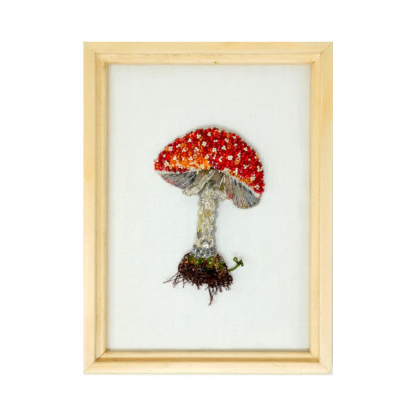 Trovelore Fly Agaric Mushroom Beaded Art- Diane James Home | Faux Floral Couture Handmade In The USA