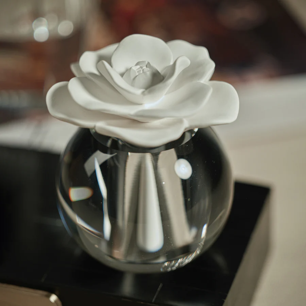 Zodax Apothecary Guild Valentina Crystal Ball Diffuser - Moroccan Peony- Diane James Home | Faux Floral Couture Handmade In The USA