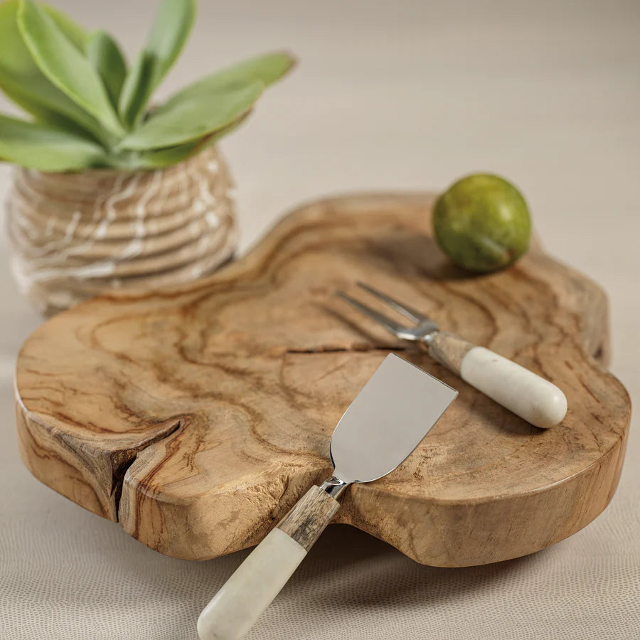 Zodax Marble and Wood Cheese Tool Set