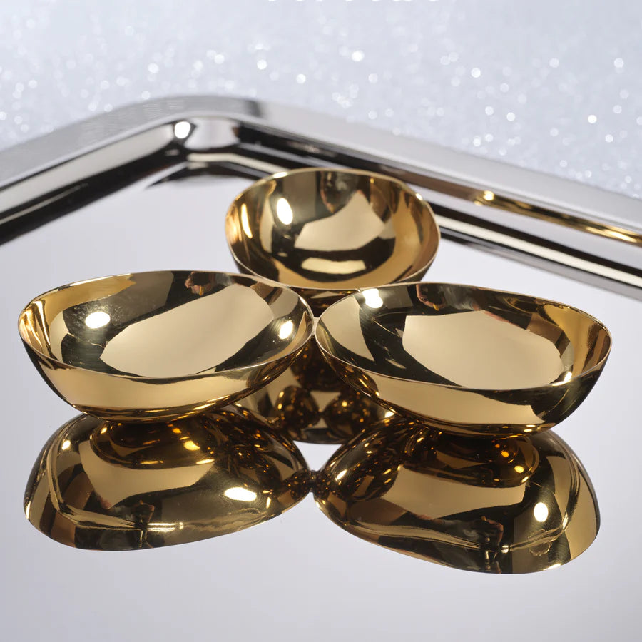 Zodax Triple Nut Bowl- Diane James Home | Faux Floral Couture Handmade In The USA