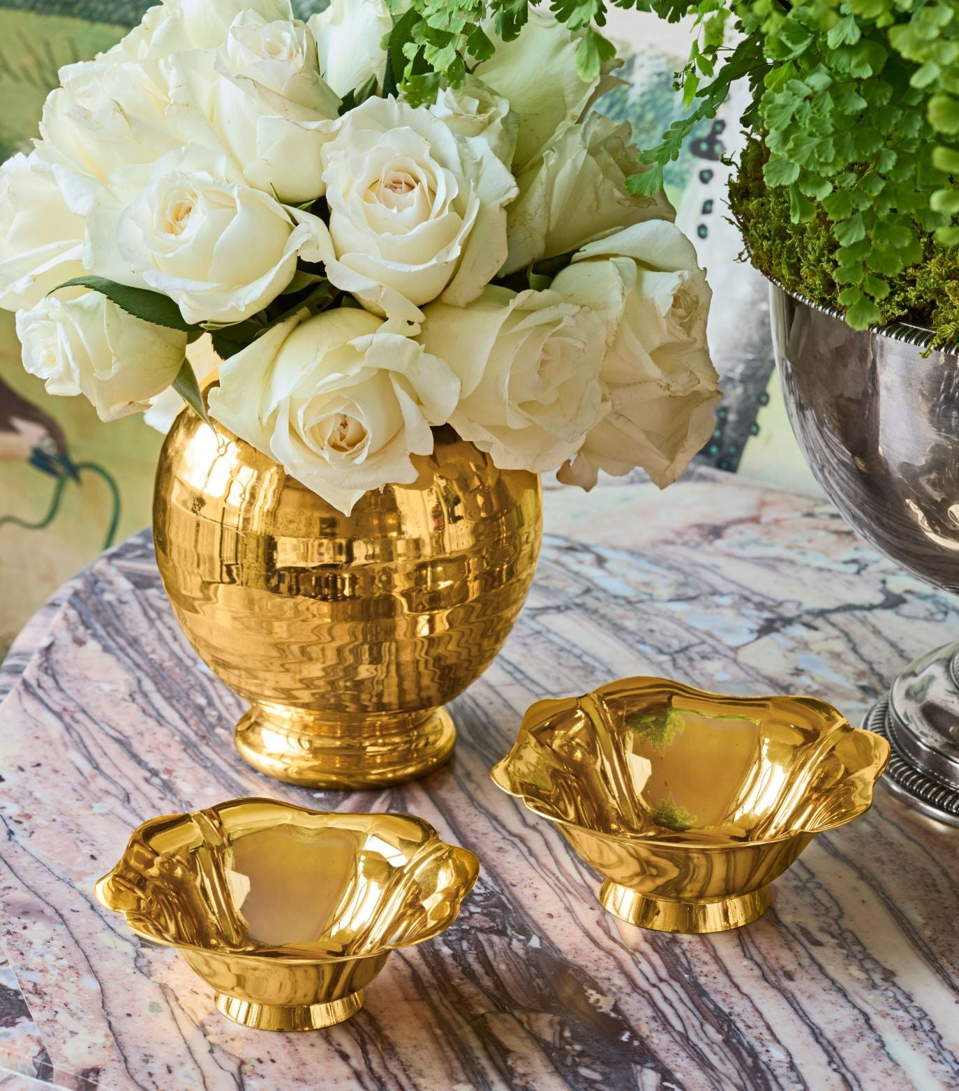 AERIN Olivia Nesting Bowls, Set of 2- Diane James Home | Faux Floral Couture Handmade In The USA