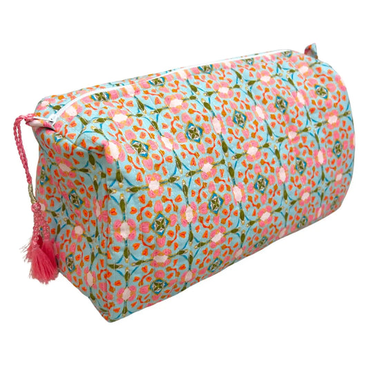 Laura Park Large Cosmetic Bag - Gasparilla- Diane James Home | Faux Floral Couture Handmade In The USA