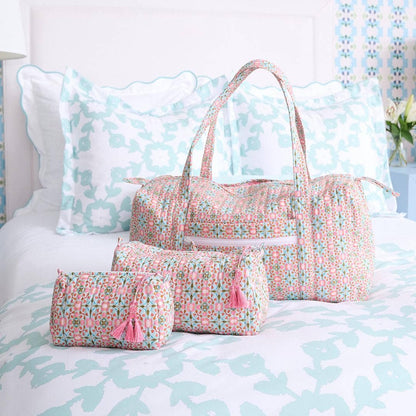 Laura Park Large Cosmetic Bag - Gasparilla- Diane James Home | Faux Floral Couture Handmade In The USA