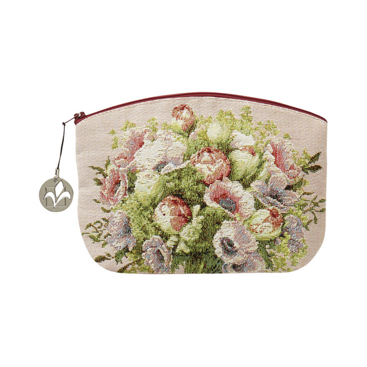 Art de Lys Bouquet of Flowers Cosmetics Bag- Diane James Home | Faux Floral Couture Handmade In The USA