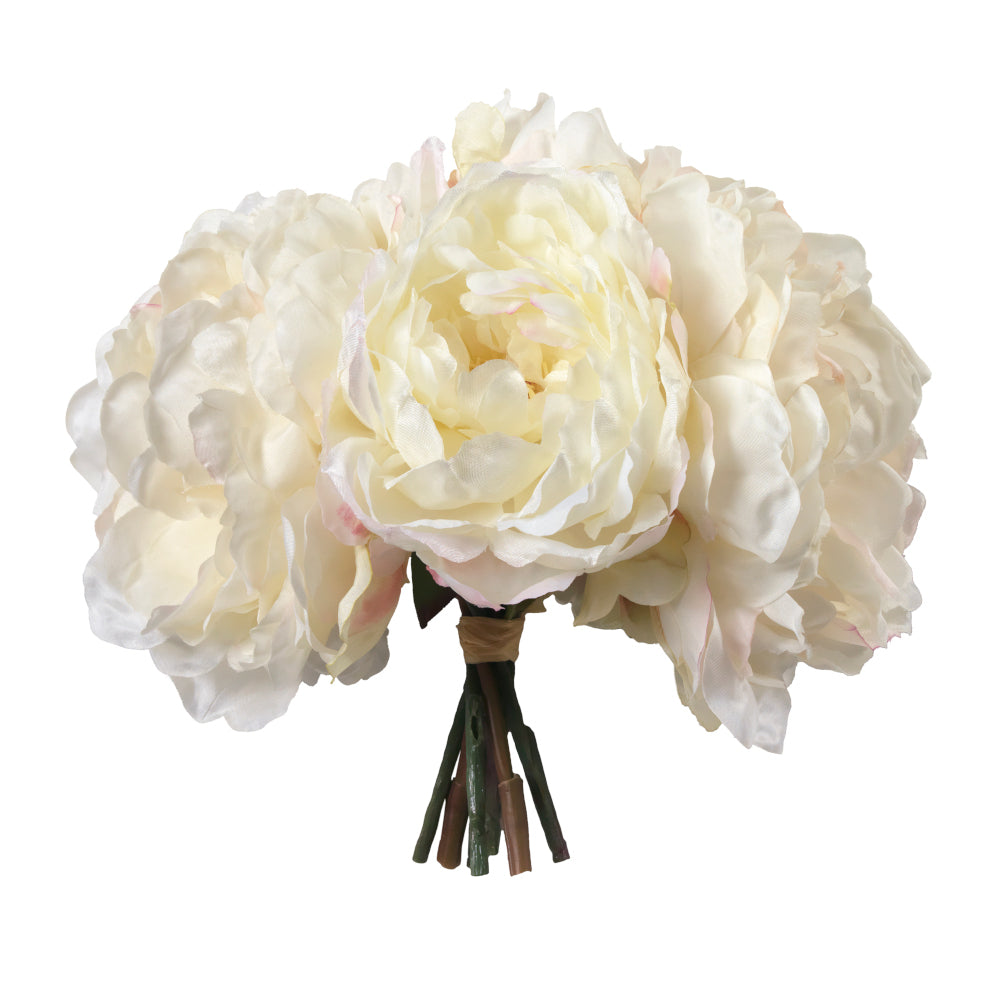 Cream Peonies in Siena Cachepot, Gold- Diane James Home | Faux Floral Couture Handmade In The USA