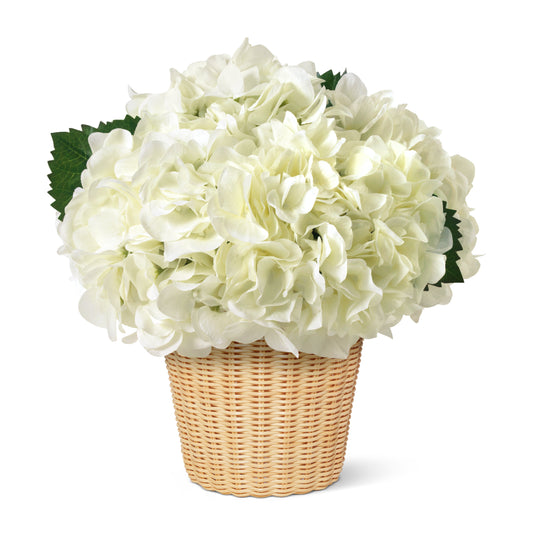 White Hydrangea in Freya Vase- Diane James Home | Faux Floral Couture Handmade In The USA