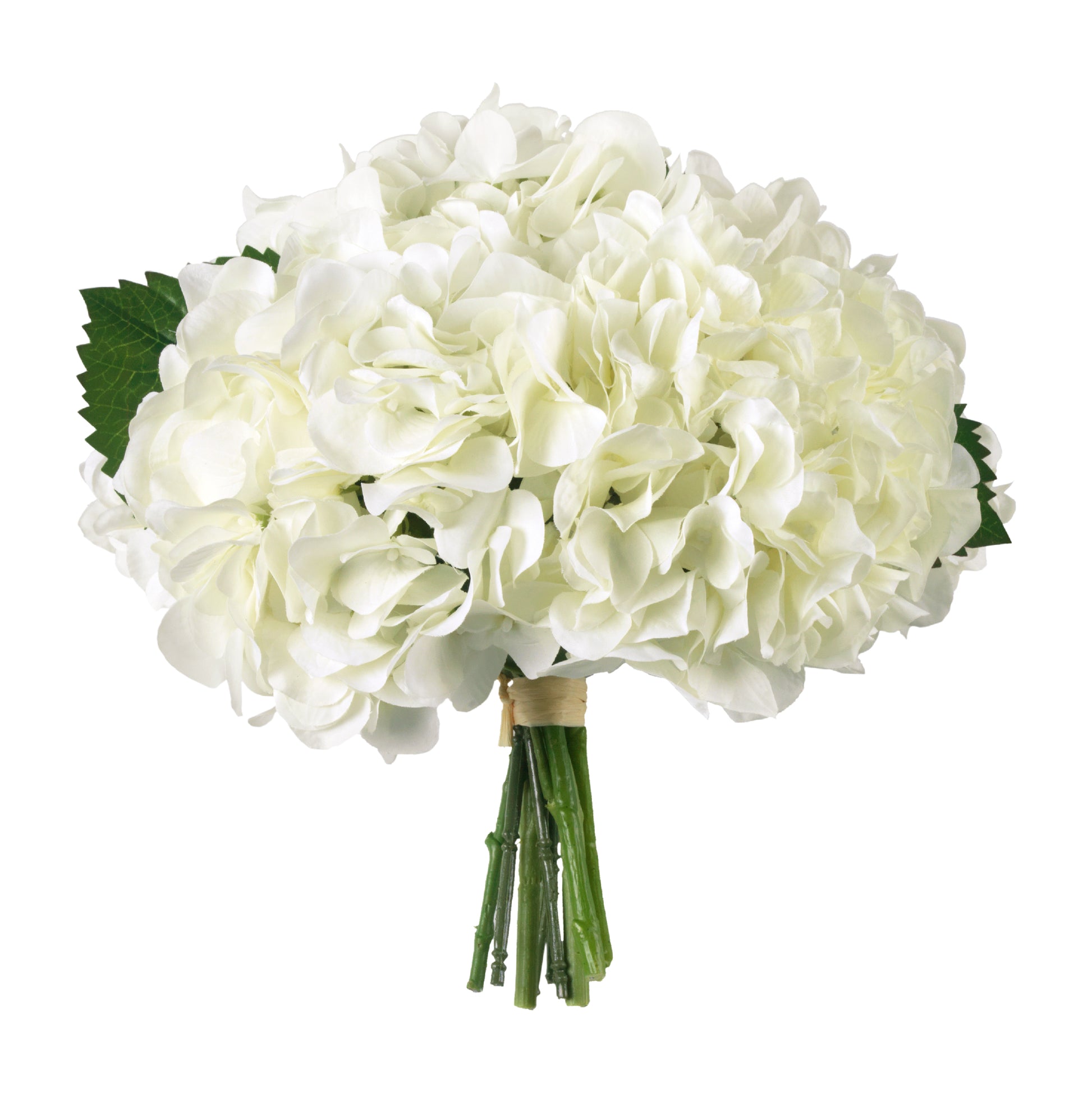 White Hydrangea in Freya Vase, Toffee- Diane James Home | Faux Floral Couture Handmade In The USA