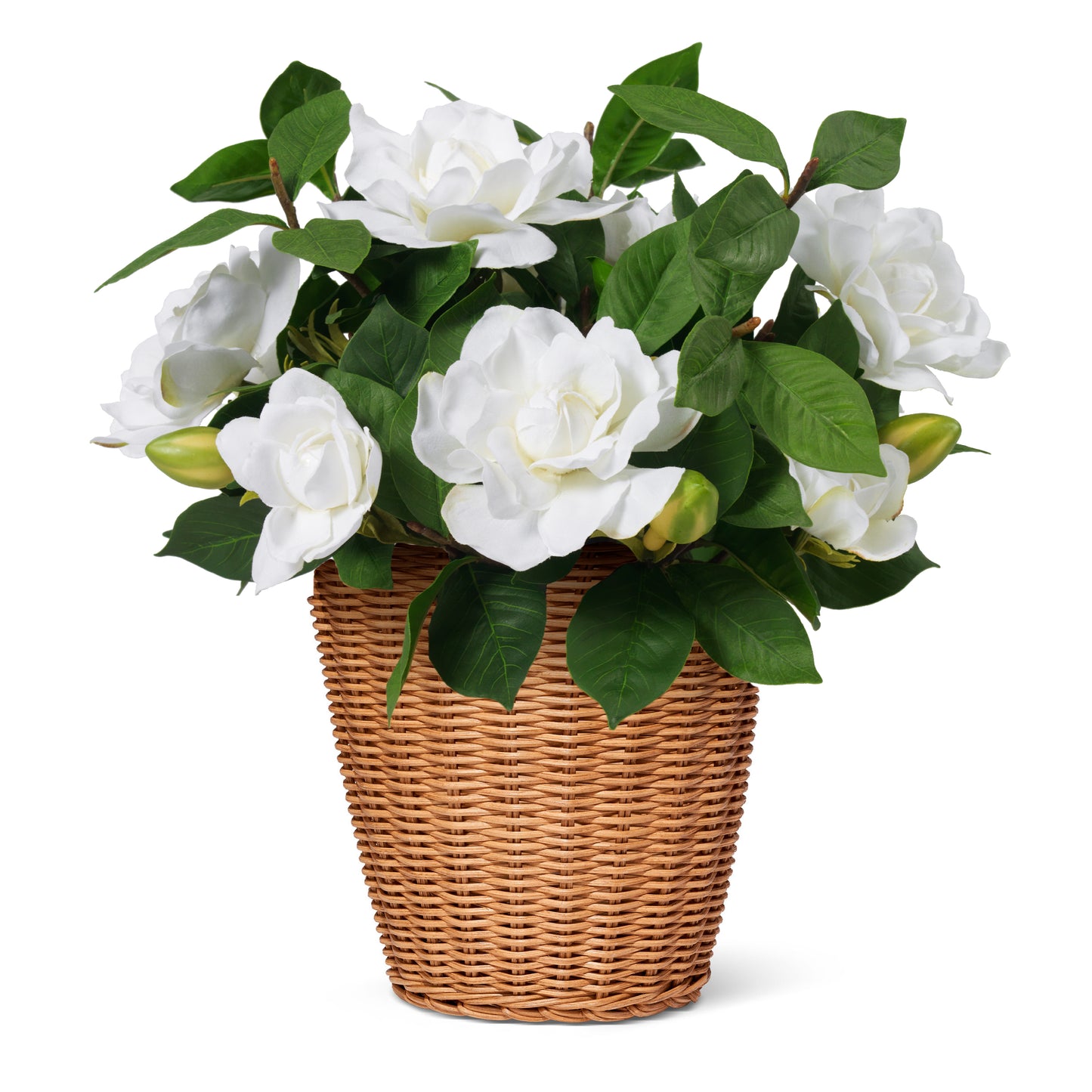White Gardenia in Freya Vase, Toffee- Diane James Home | Faux Floral Couture Handmade In The USA