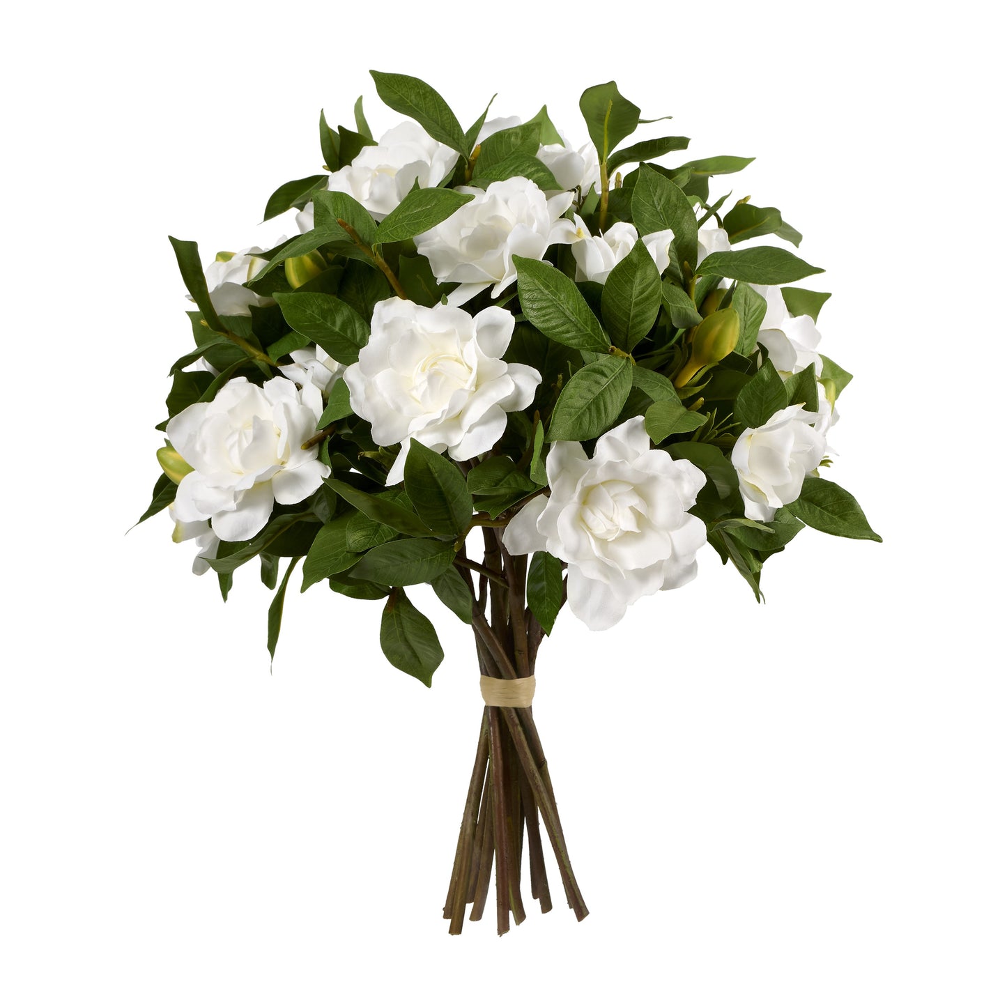 White Gardenia in Freya Large Vase, Natural- Diane James Home | Faux Floral Couture Handmade In The USA