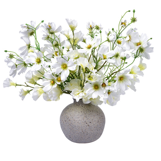 Cosmos and Sweet Pea Bouquet in Ceramic Vase- Diane James Home | Faux Floral Couture Handmade In The USA