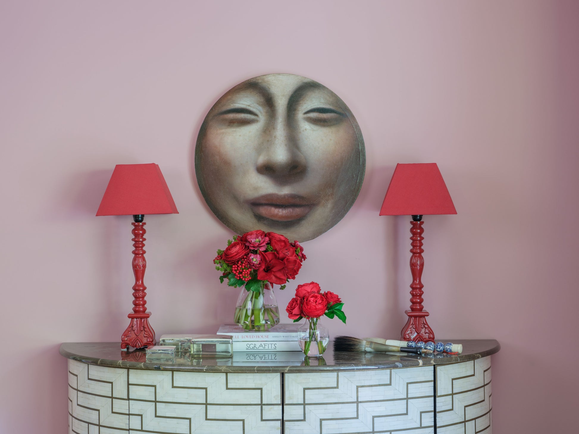 Ruby Radiance- Diane James Home | Faux Floral Couture Handmade In The USA