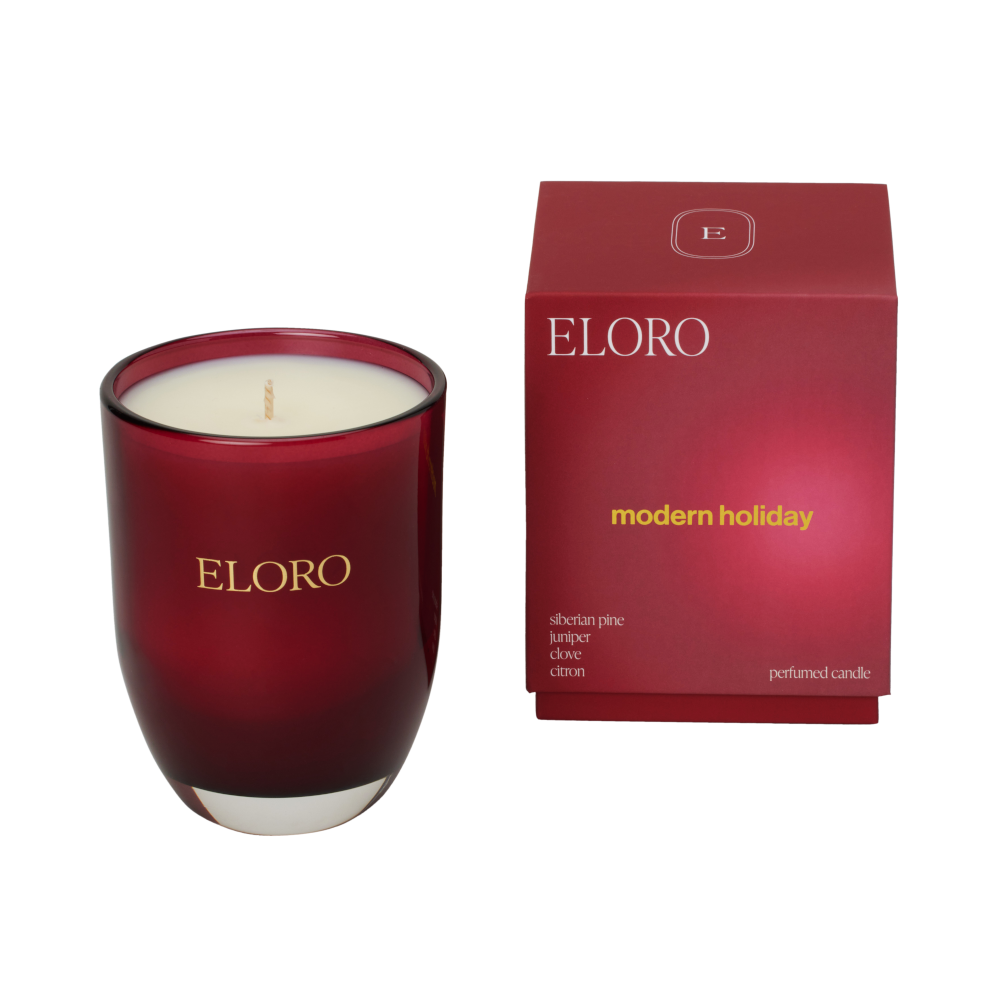 ELORO Modern Holiday Candle- Diane James Home | Faux Floral Couture Handmade In The USA