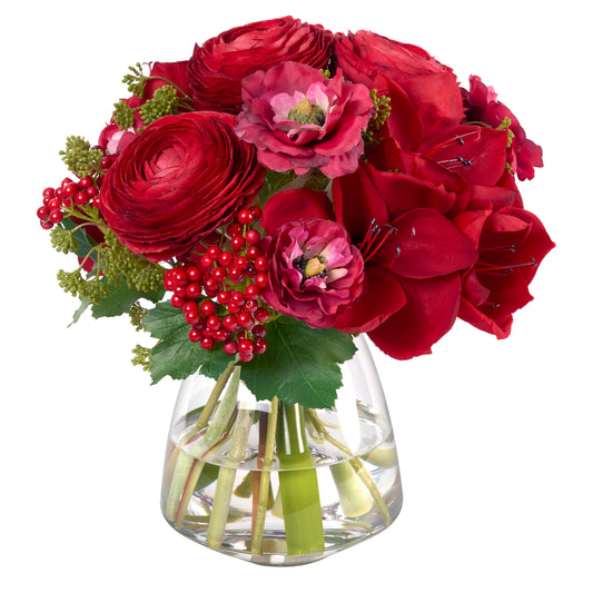 Ruby Radiance- Diane James Home | Faux Floral Couture Handmade In The USA