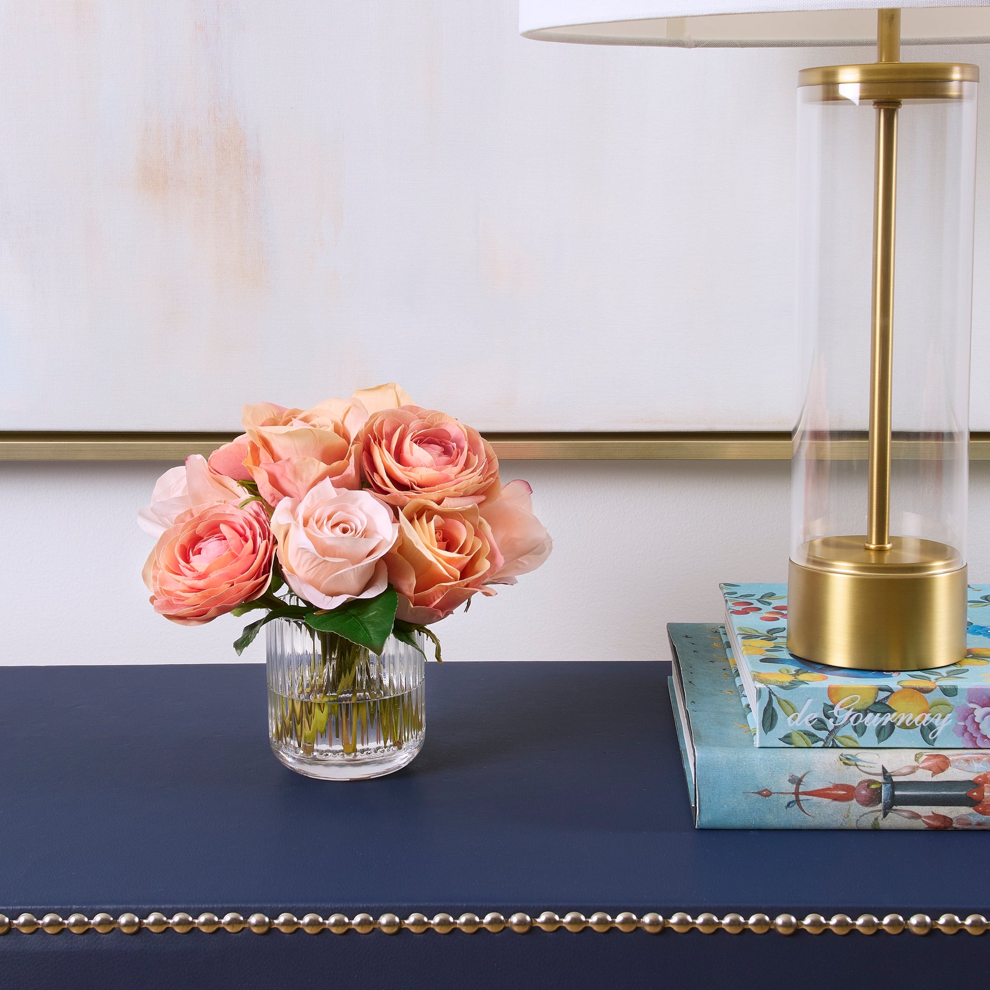 Peach Poetry- Diane James Home | Faux Floral Couture Handmade In The USA