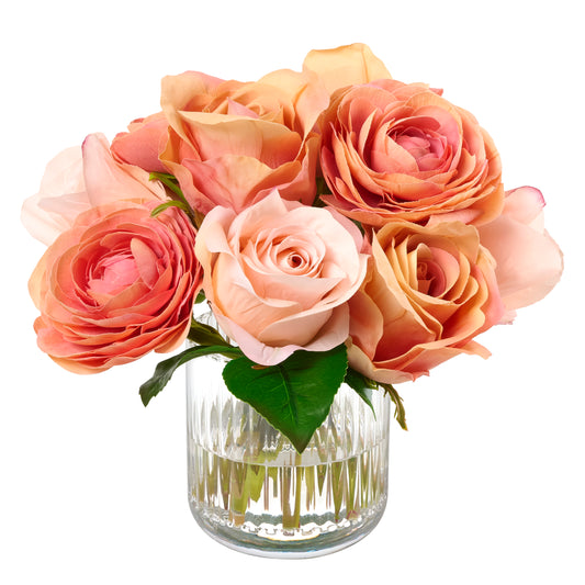 Peach Poetry- Diane James Home | Faux Floral Couture Handmade In The USA