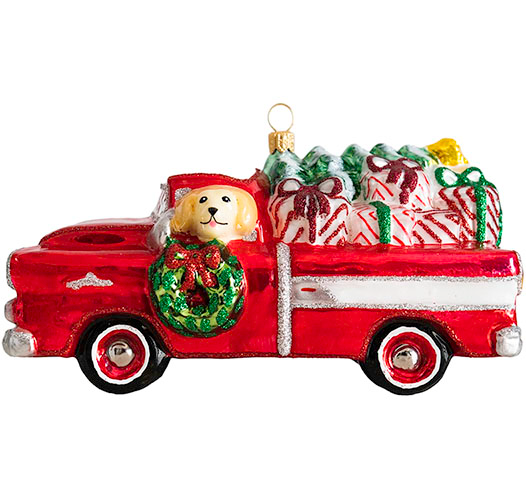 Gray Malin The Holiday Pup Ornament- Diane James Home | Faux Floral Couture Handmade In The USA