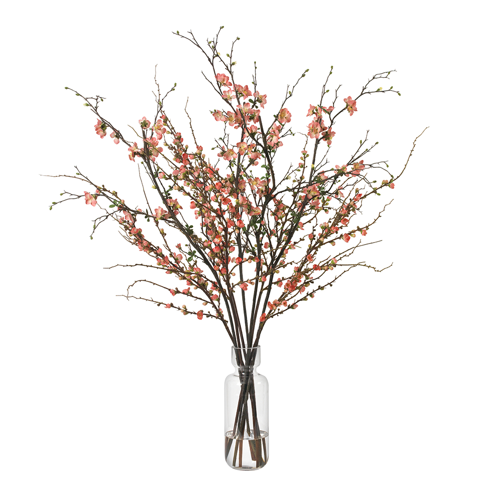 Hand-tied Quince Blossom Bouquet- Diane James Home | Faux Floral Couture Handmade In The USA