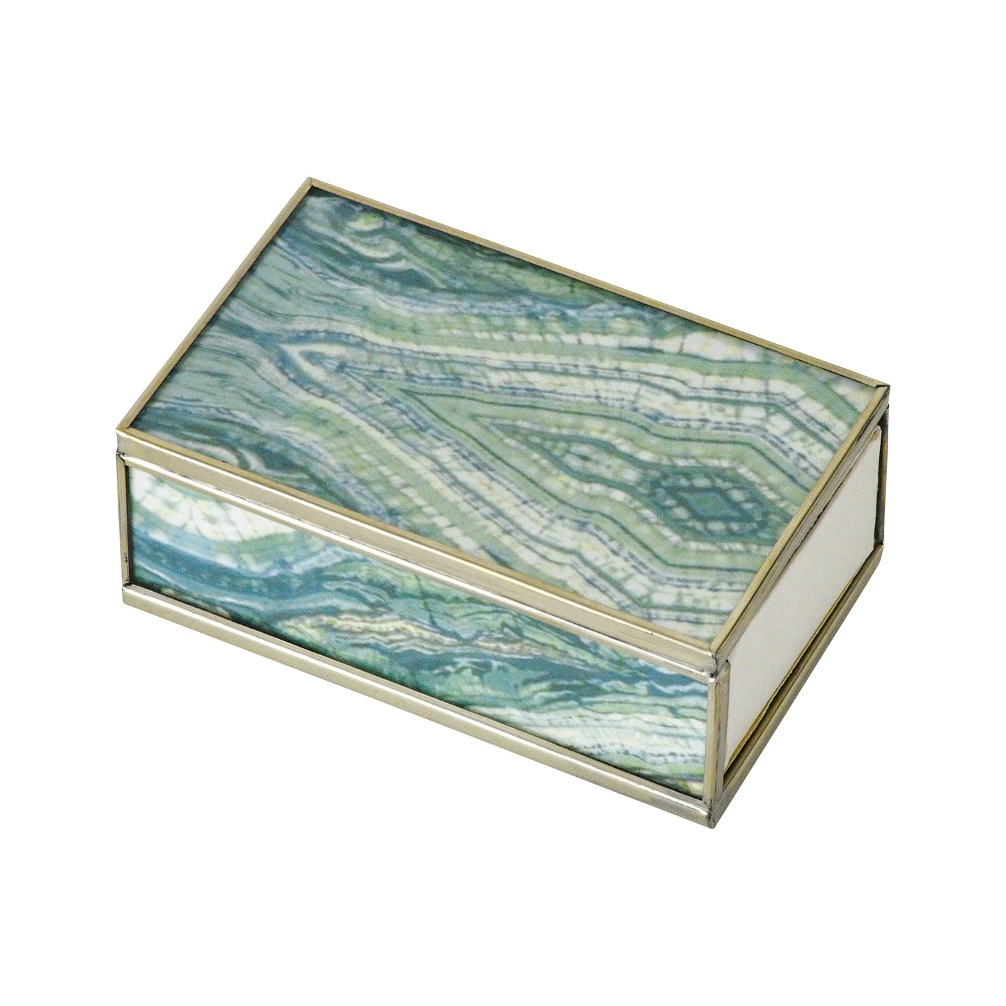 JM Piers Green Quartz Matchbox Cover- Diane James Home | Faux Floral Couture Handmade In The USA