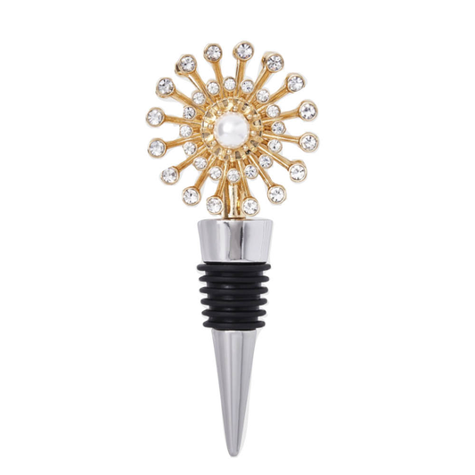 Joanna Buchanan Pearl Star Wine Stopper- Diane James Home | Faux Floral Couture Handmade In The USA