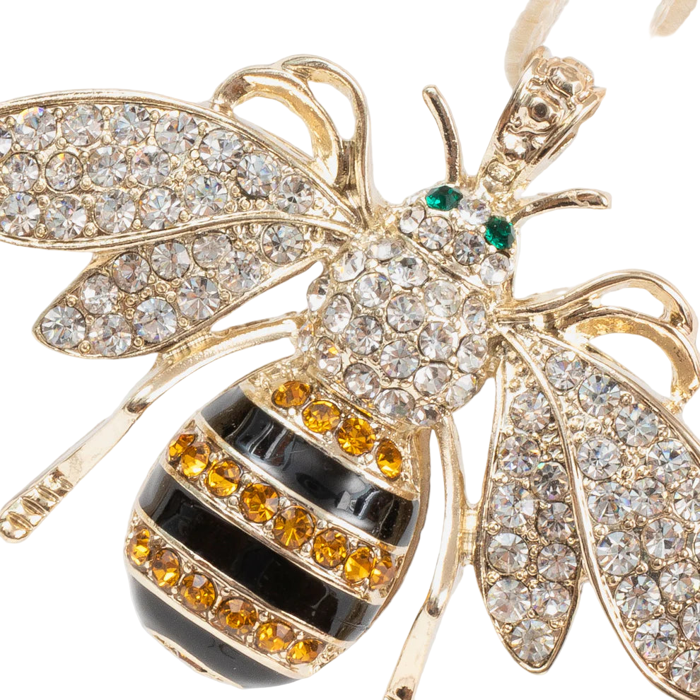 Joanna Buchanan Stripey Been Ornament- Diane James Home | Faux Floral Couture Handmade In The USA