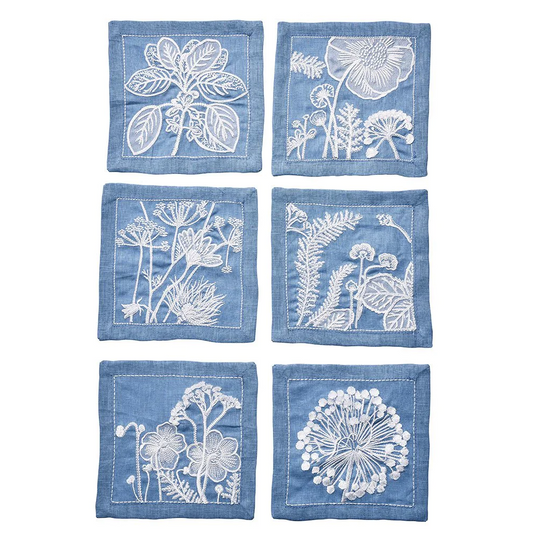 Kim Seybert Sunprint Cocktail Napkins, Set of 6- Diane James Home | Faux Floral Couture Handmade In The USA