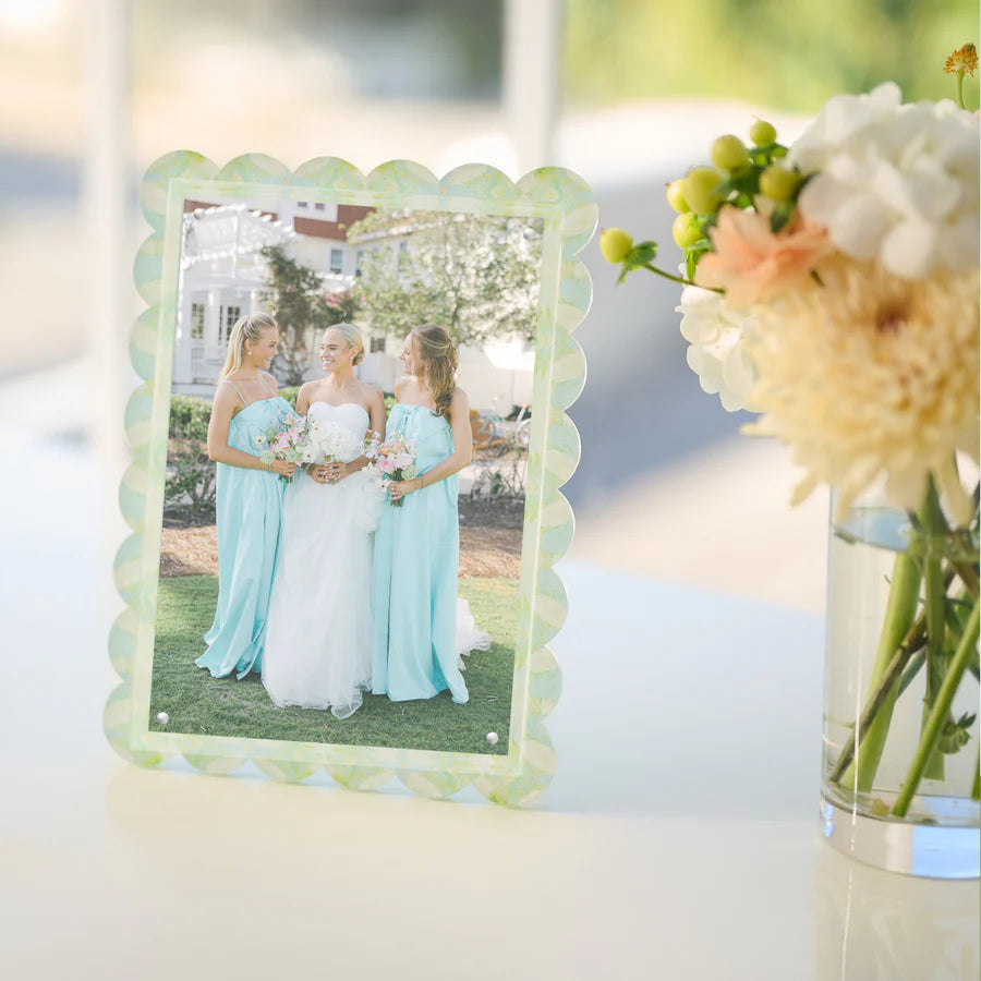 Laura Park Scalloped Picture Frame - Elephant Falls- Diane James Home | Faux Floral Couture Handmade In The USA