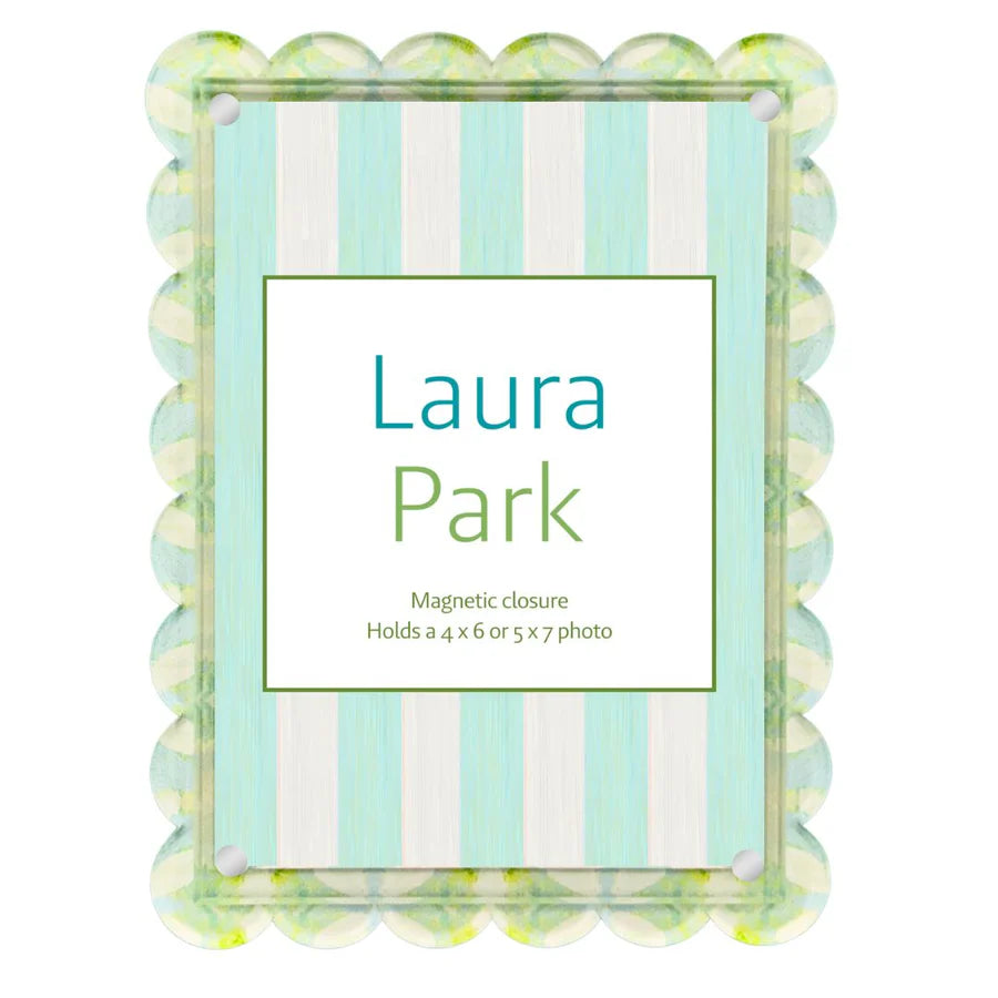 Laura Park Scalloped Picture Frame - Elephant Falls- Diane James Home | Faux Floral Couture Handmade In The USA