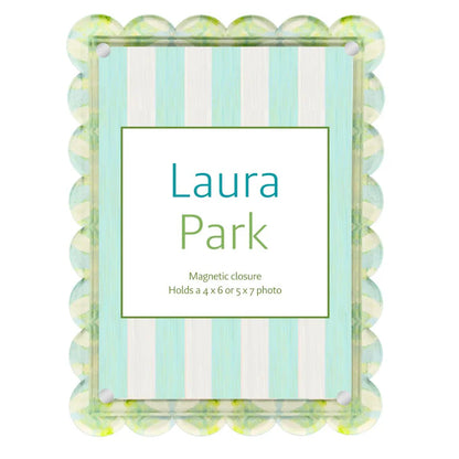 Laura Park Scalloped Picture Frame - Elephant Falls- Diane James Home | Faux Floral Couture Handmade In The USA