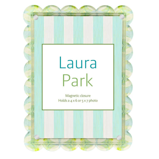 Laura Park Scalloped Picture Frame - Elephant Falls- Diane James Home | Faux Floral Couture Handmade In The USA