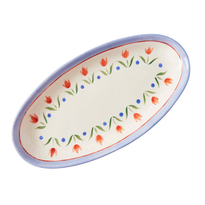 Misette Hand-Painted Serving Platter- Diane James Home | Faux Floral Couture Handmade In The USA
