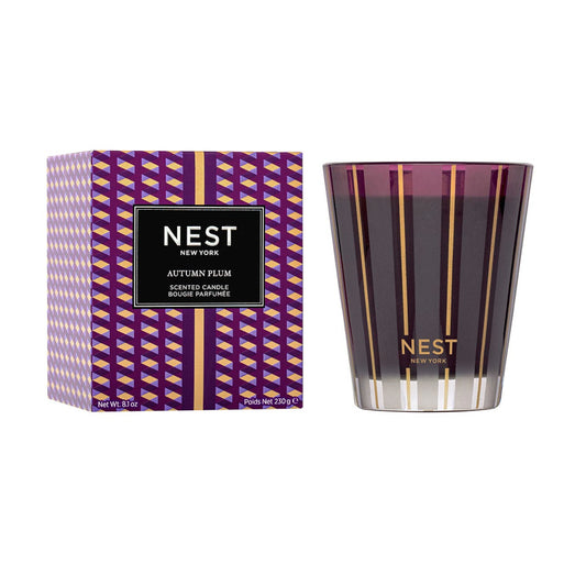 NEST Autumn Plum Classic Candle- Diane James Home | Faux Floral Couture Handmade In The USA