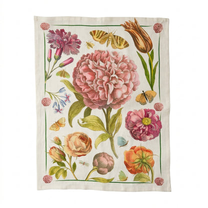 Reprotique Tea Towel - Peony- Diane James Home | Faux Floral Couture Handmade In The USA