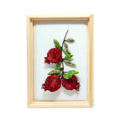 Trovelore Pomegranates Beaded Art- Diane James Home | Faux Floral Couture Handmade In The USA