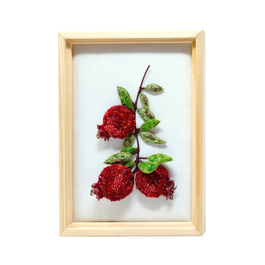 Trovelore Pomegranates Beaded Art- Diane James Home | Faux Floral Couture Handmade In The USA