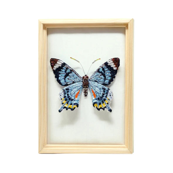 Trovelore Fluted Swallowtail Beaded Art- Diane James Home | Faux Floral Couture Handmade In The USA