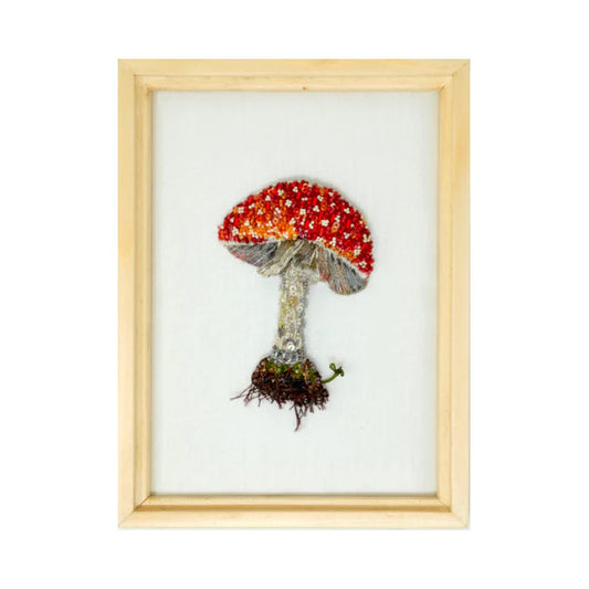 Trovelore Fly Agaric Mushroom Beaded Art- Diane James Home | Faux Floral Couture Handmade In The USA