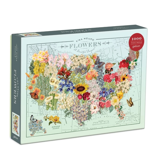 Wendy Gold USA State Flowers Puzzle- Diane James Home | Faux Floral Couture Handmade In The USA