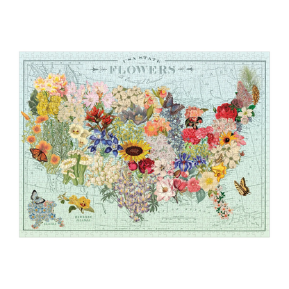 Wendy Gold USA State Flowers Puzzle- Diane James Home | Faux Floral Couture Handmade In The USA
