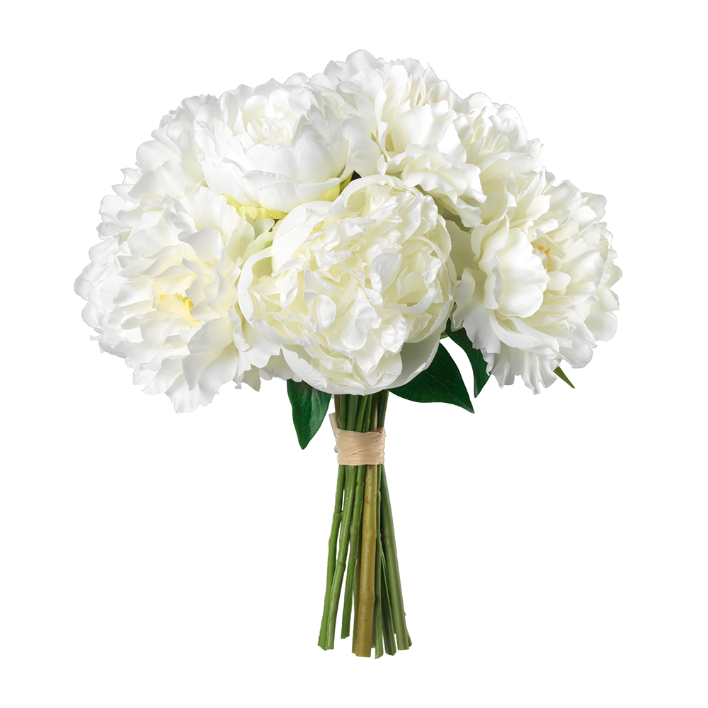 White Peony Bouquet in Calinda Tall Vase- Diane James Home | Faux Floral Couture Handmade In The USA