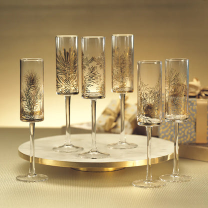 Zodax Golden Fir Celebration Flutes- Diane James Home | Faux Floral Couture Handmade In The USA