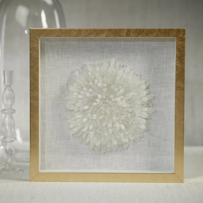 Zodax Gold Framed Crystal Flower- Diane James Home | Faux Floral Couture Handmade In The USA